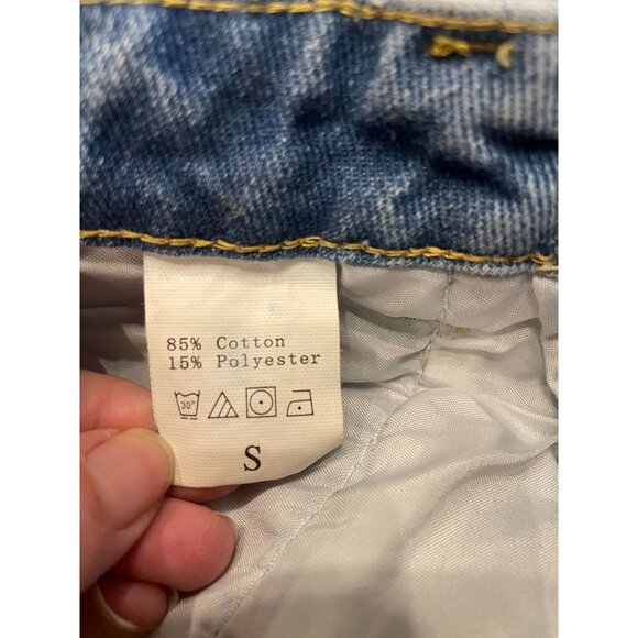 High Waisted Distressed Denim Boyfriend Mom Jeans Women's Small tapered - Picture 6 of 6